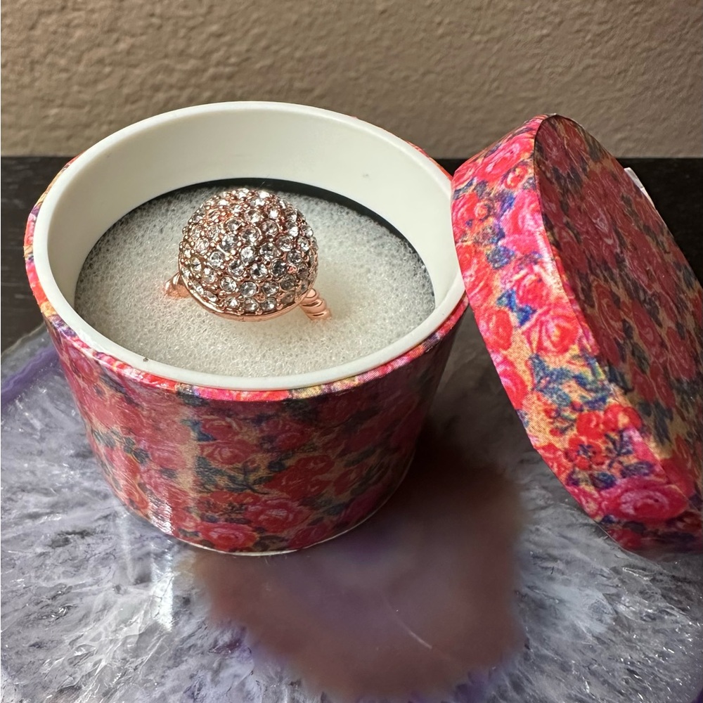 Park Lane Rose Gold Crystal Ring